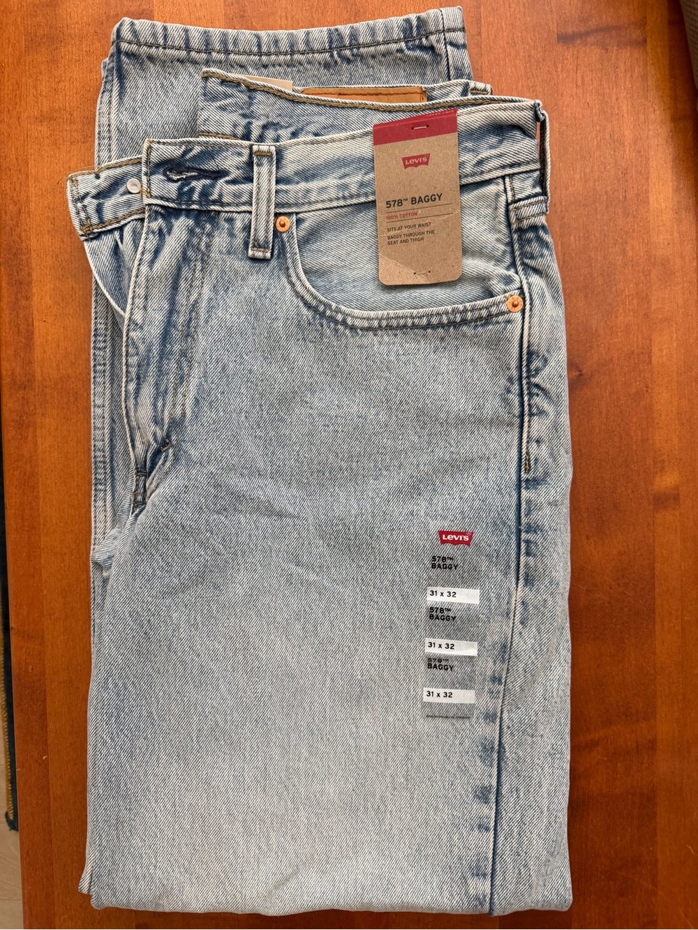 Levi's 579 Men's Light Blue Baggy Jeans